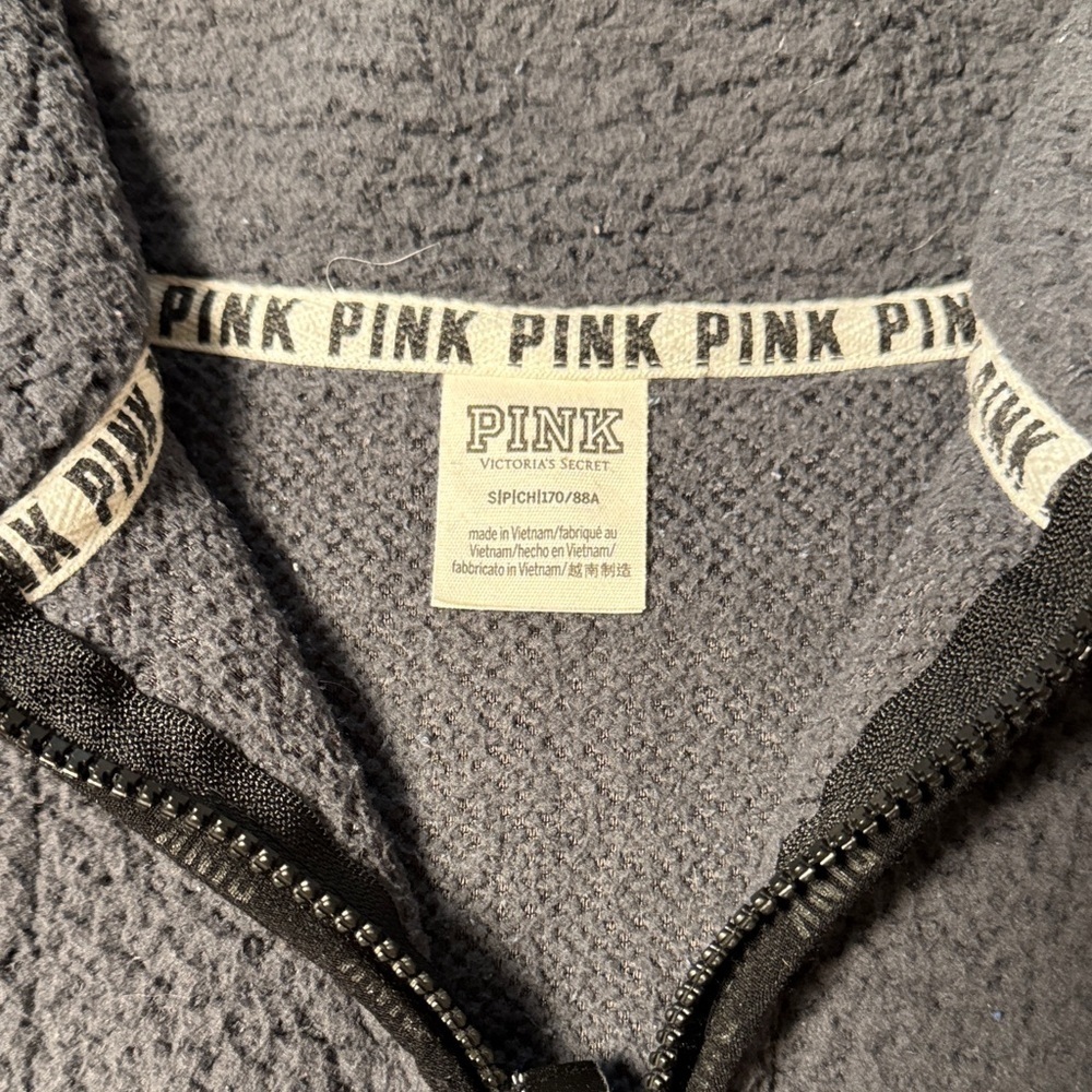 PINK Victoria's Secret Charcoal Fleece Sweatshirt - Picture 6 of 9